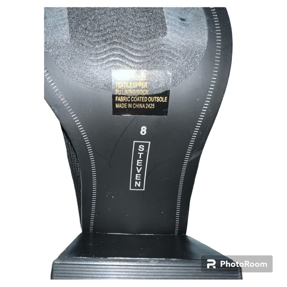 Stretch Knit Nixie boot bootie Steve by Steve Madden black 8 NEW - Picture 6 of 7